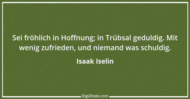 Zitat von Isaak Iselin 2