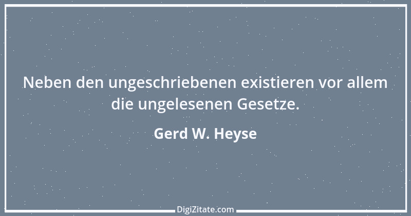 Zitat von Gerd W. Heyse 60