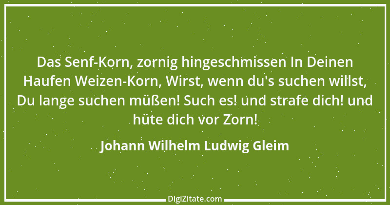 Zitat von Johann Wilhelm Ludwig Gleim 25