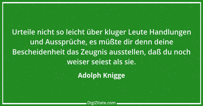 Zitat von Adolph Knigge 12