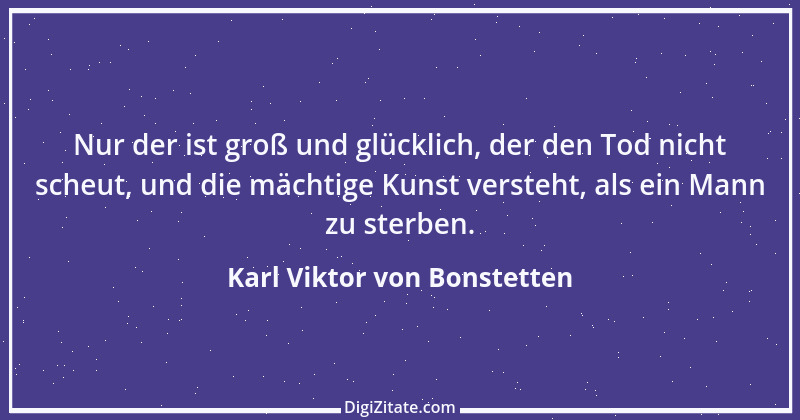 Zitat von Karl Viktor von Bonstetten 1