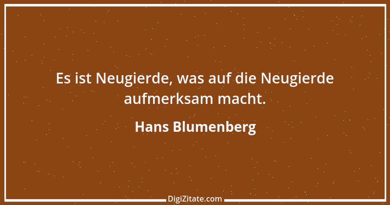 Zitat von Hans Blumenberg 1