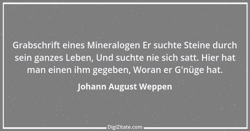 Zitat von Johann August Weppen 1