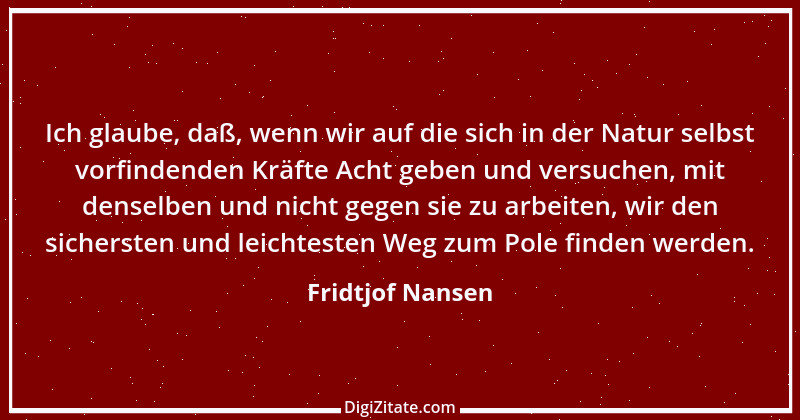 Zitat von Fridtjof Nansen 1