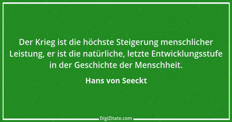 Zitat von Hans von Seeckt 2