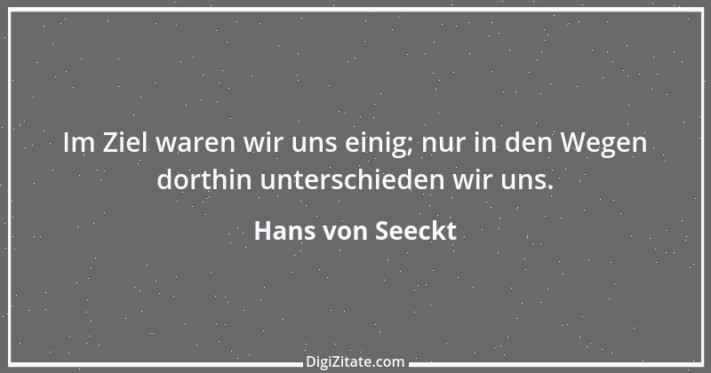 Zitat von Hans von Seeckt 4