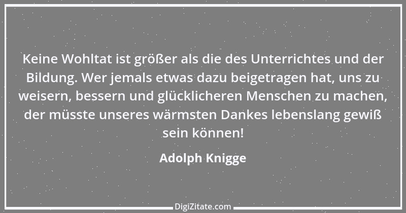 Zitat von Adolph Knigge 22