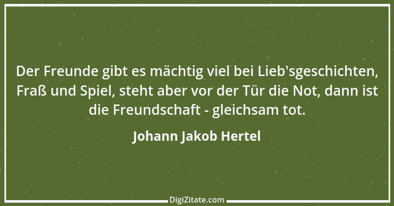 Zitat von Johann Jakob Hertel 1