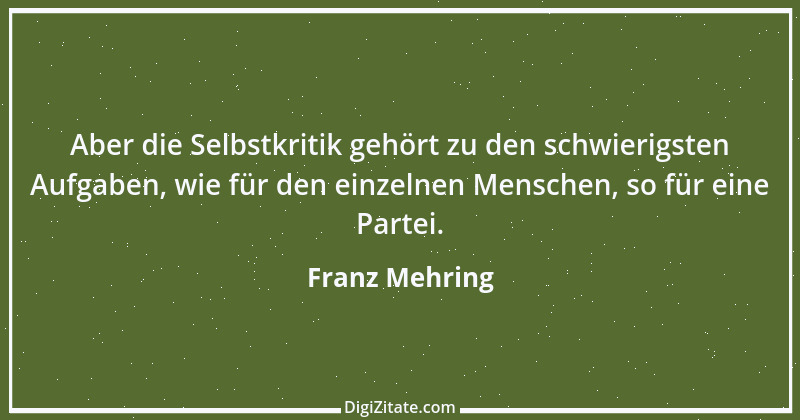 Zitat von Franz Mehring 1