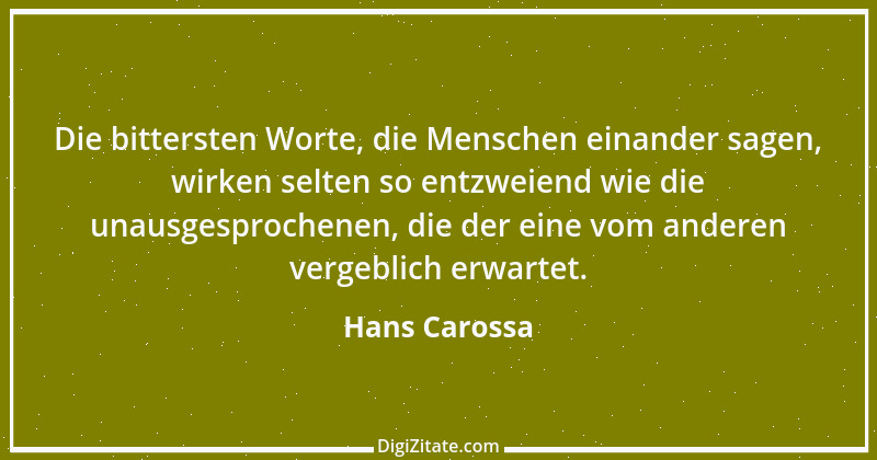 Zitat von Hans Carossa 1