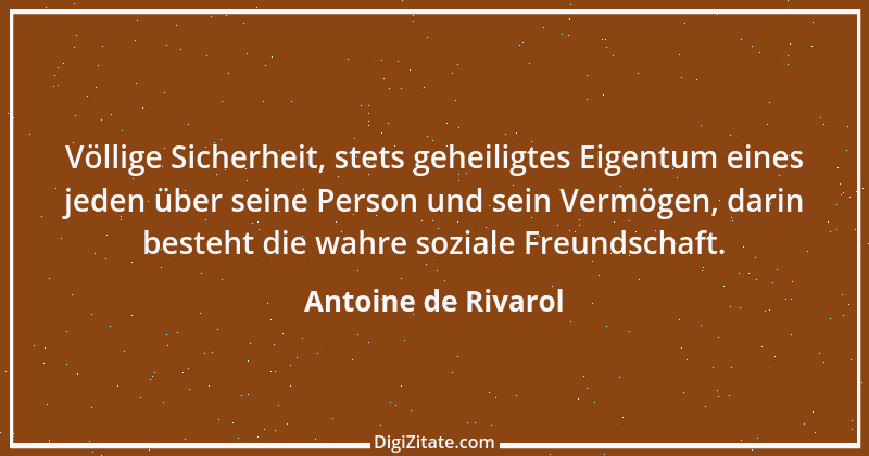 Zitat von Antoine de Rivarol 122