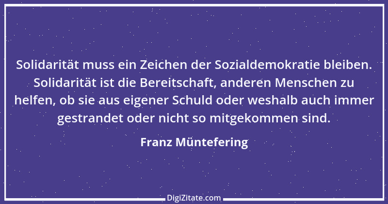 Zitat von Franz Müntefering 1