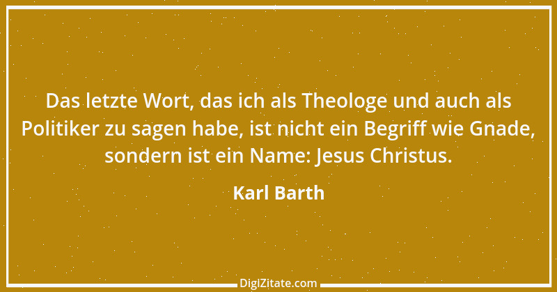 Zitat von Karl Barth 1