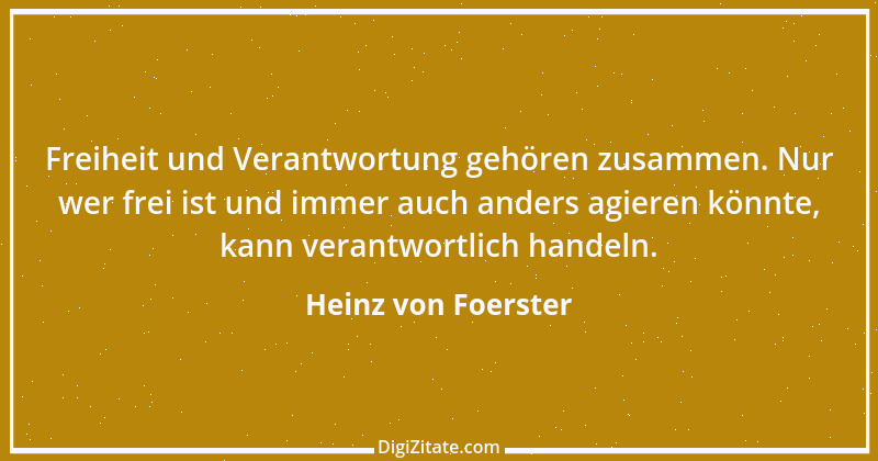 Zitat von Heinz von Foerster 2