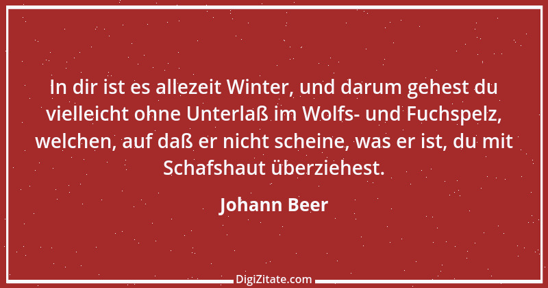 Zitat von Johann Beer 2