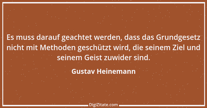 Zitat von Gustav Heinemann 1