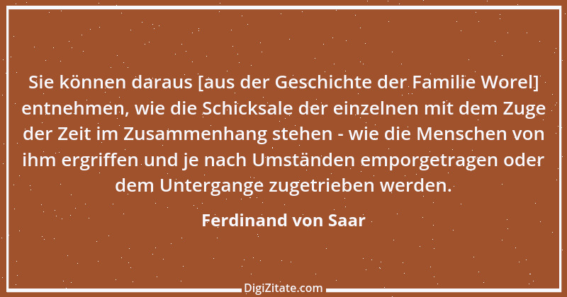 Zitat von Ferdinand von Saar 7