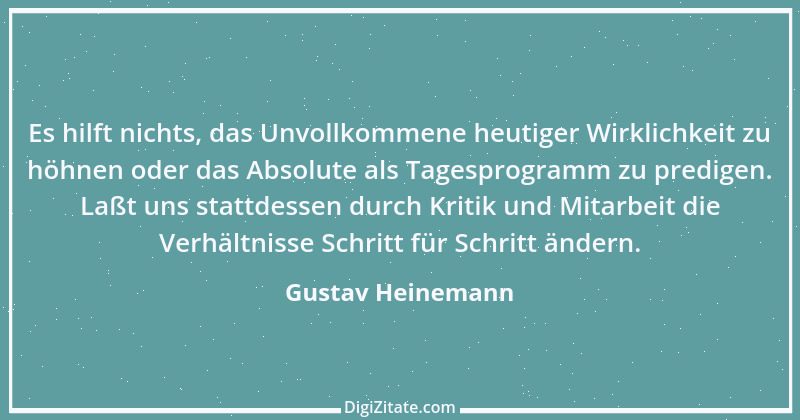 Zitat von Gustav Heinemann 3