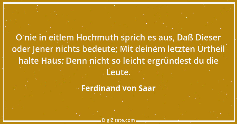 Zitat von Ferdinand von Saar 8