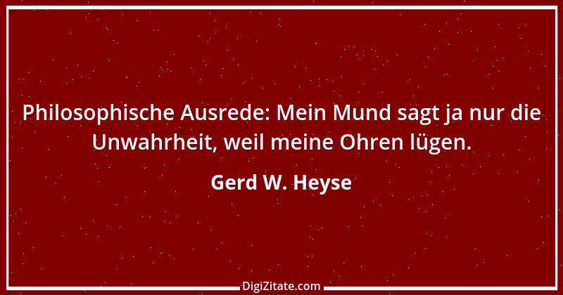 Zitat von Gerd W. Heyse 95