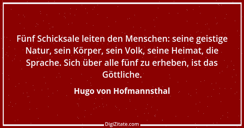 Zitat von Hugo von Hofmannsthal 127