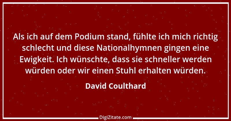 Zitat von David Coulthard 18