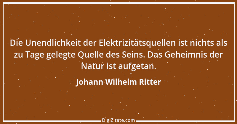 Zitat von Johann Wilhelm Ritter 3