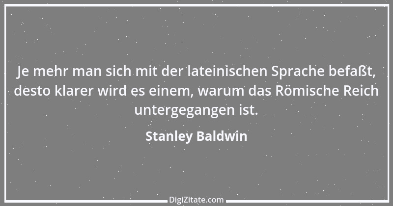 Zitat von Stanley Baldwin 1