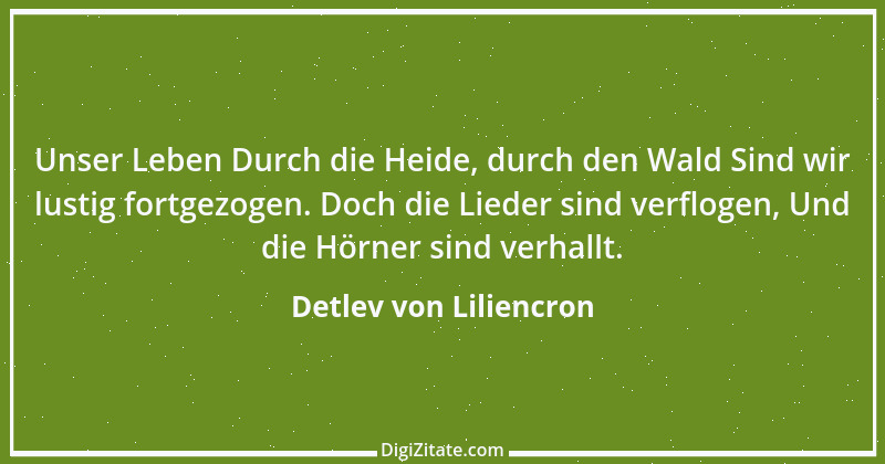 Zitat von Detlev von Liliencron 23