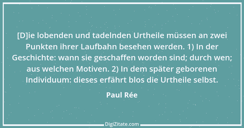 Zitat von Paul Rée 24