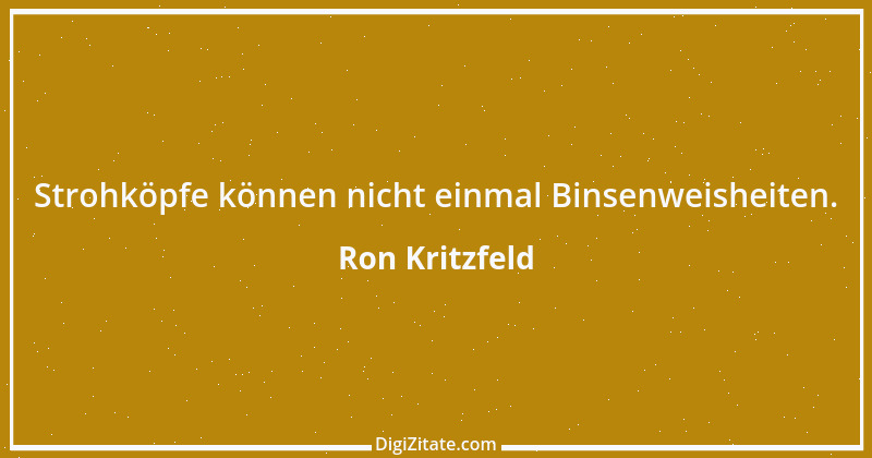 Zitat von Ron Kritzfeld 72