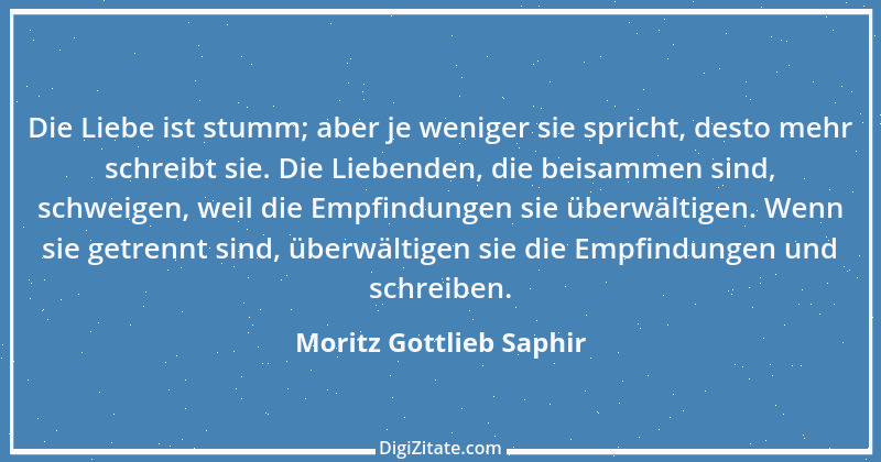 Zitat von Moritz Gottlieb Saphir 93