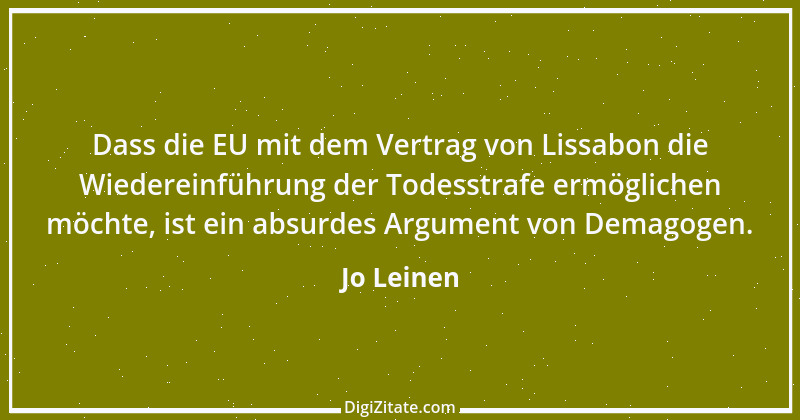 Zitat von Jo Leinen 2