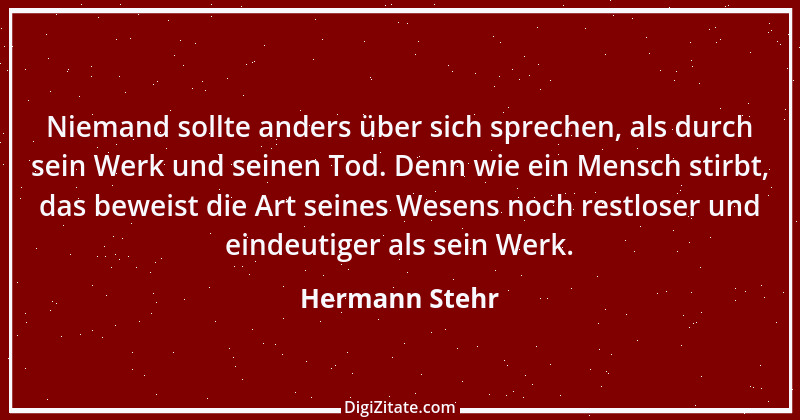 Zitat von Hermann Stehr 15