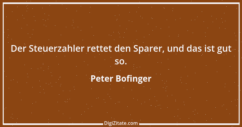 Zitat von Peter Bofinger 1