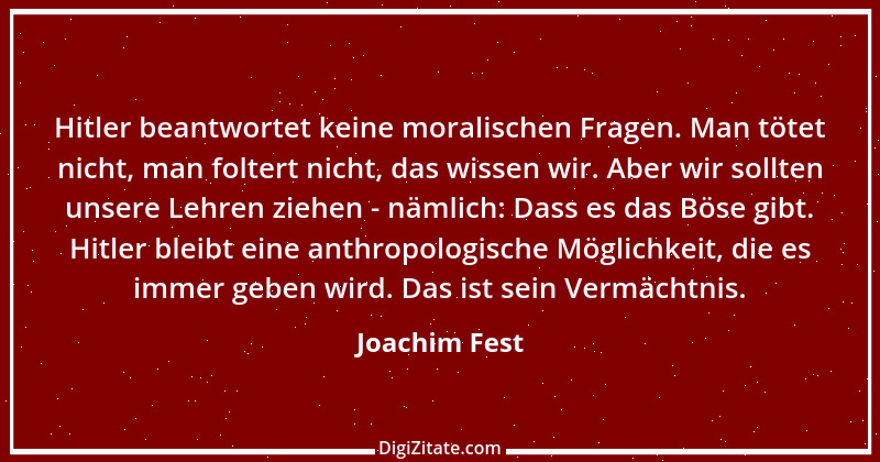 Zitat von Joachim Fest 3