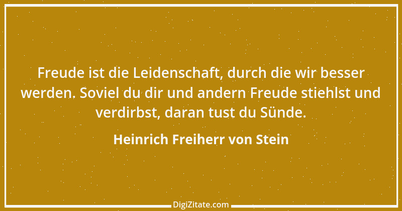 Zitat von Heinrich Freiherr von Stein 1