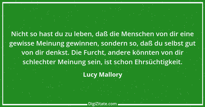 Zitat von Lucy Mallory 2