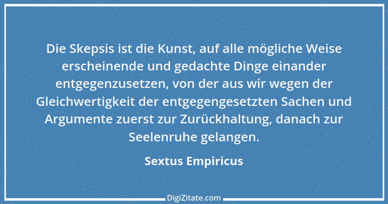 Zitat von Sextus Empiricus 1