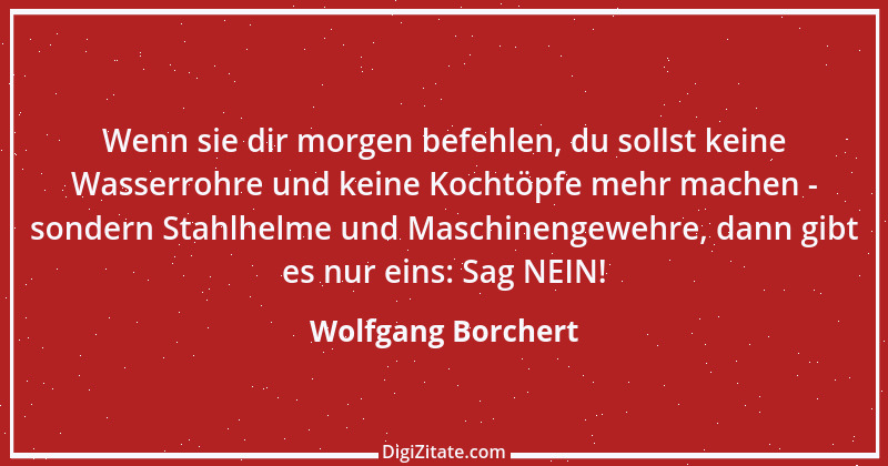 Zitat von Wolfgang Borchert 7