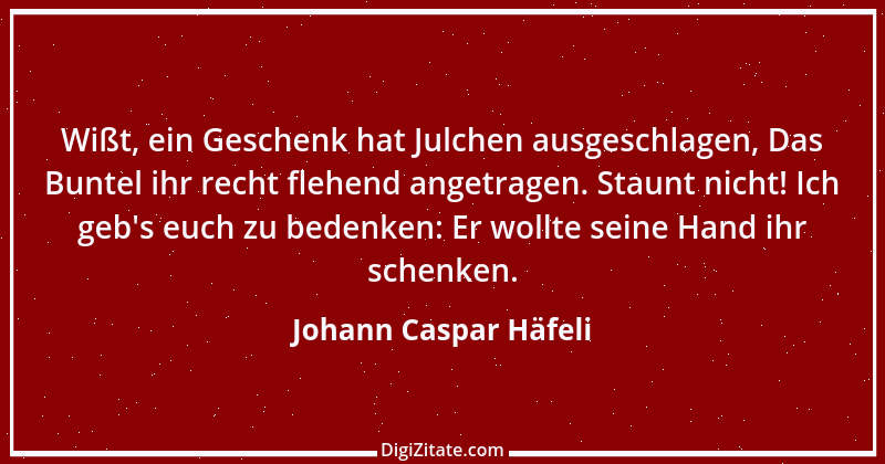 Zitat von Johann Caspar Häfeli 1