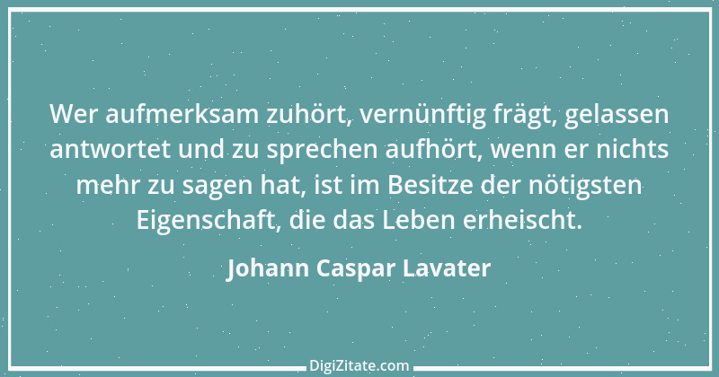 Zitat von Johann Caspar Lavater 3