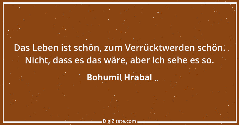 Zitat von Bohumil Hrabal 1