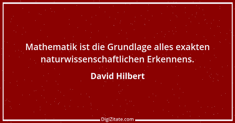 Zitat von David Hilbert 7