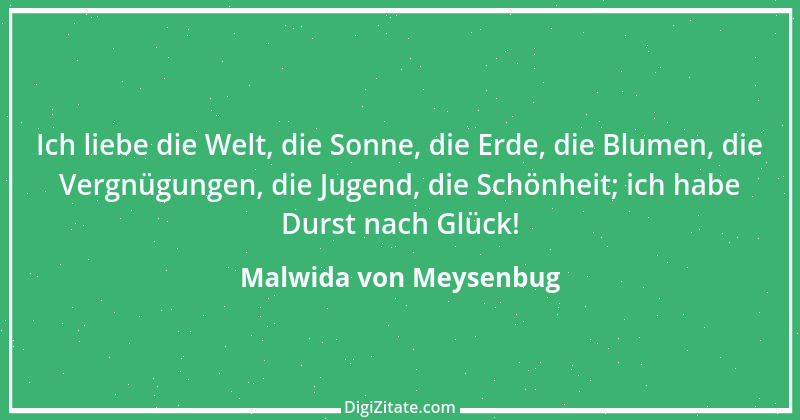 Zitat von Malwida von Meysenbug 1