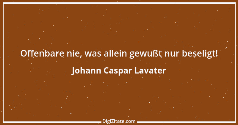 Zitat von Johann Caspar Lavater 17