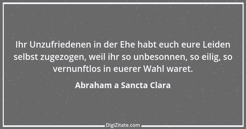 Zitat von Abraham a Sancta Clara 2