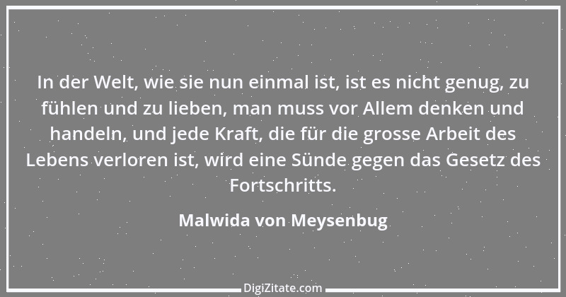 Zitat von Malwida von Meysenbug 2