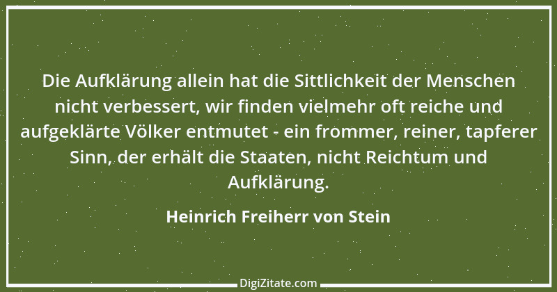 Zitat von Heinrich Freiherr von Stein 34