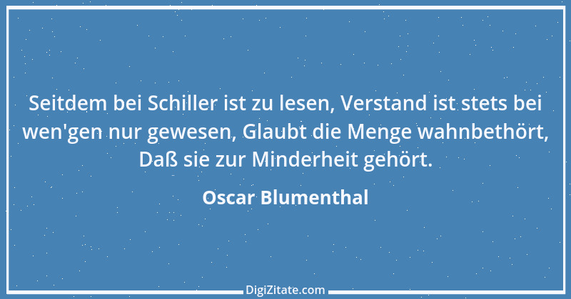 Zitat von Oscar Blumenthal 21